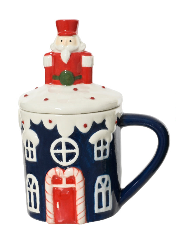 Nutcracker House Dolomite Mug with Lid
