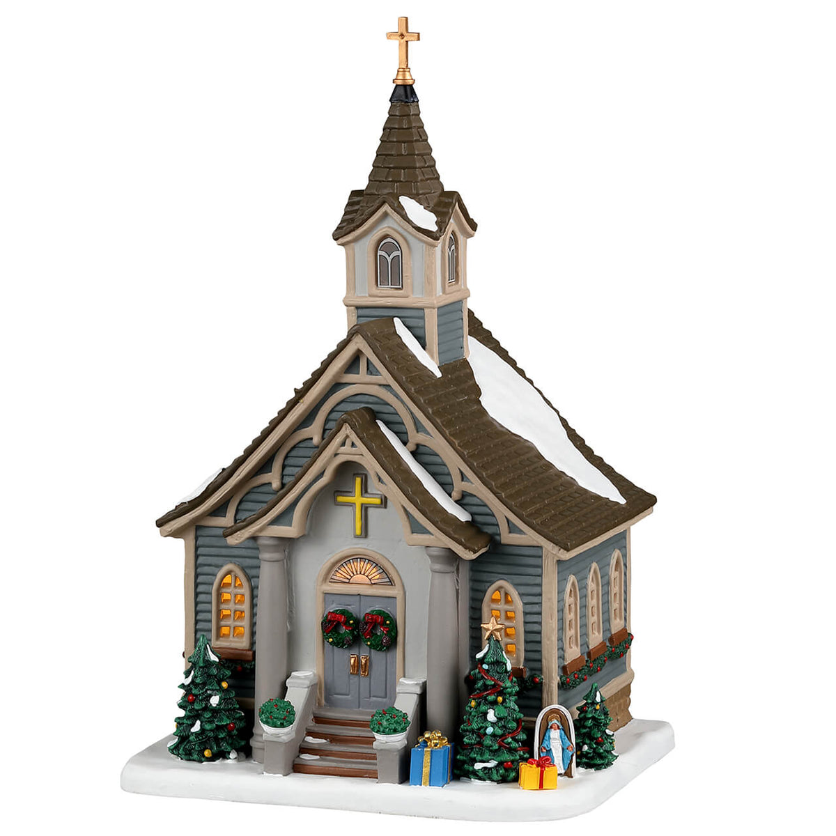 Lemax Small Town Church - Christmas Village with LED Lights