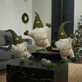 Standing on one Leg Happy Gonk in Moss Green & Cream - 45cm
