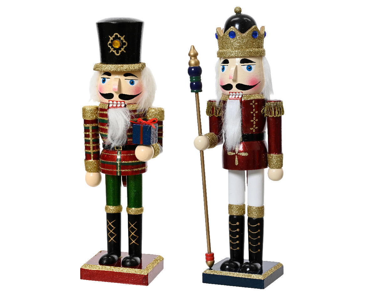 Traditional Gold Glitter Nutcracker - 26cm