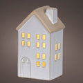 LED Light Up White Porcelain House Decoration