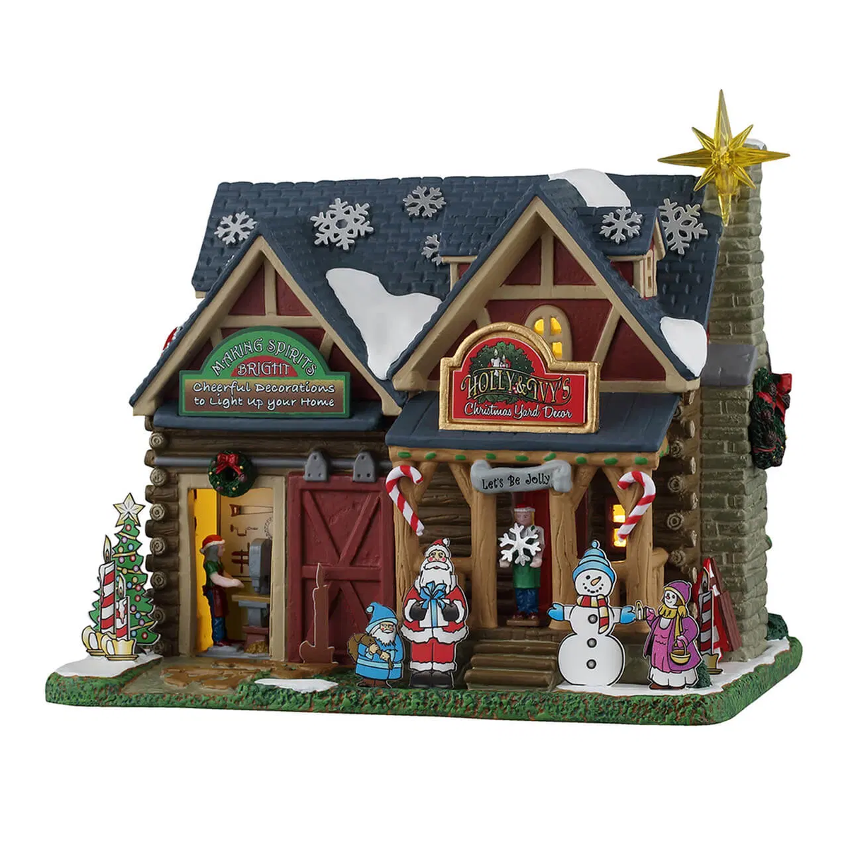 Lemax Holly & Ivy's Christmas Yard Decor – with Lights – 2026