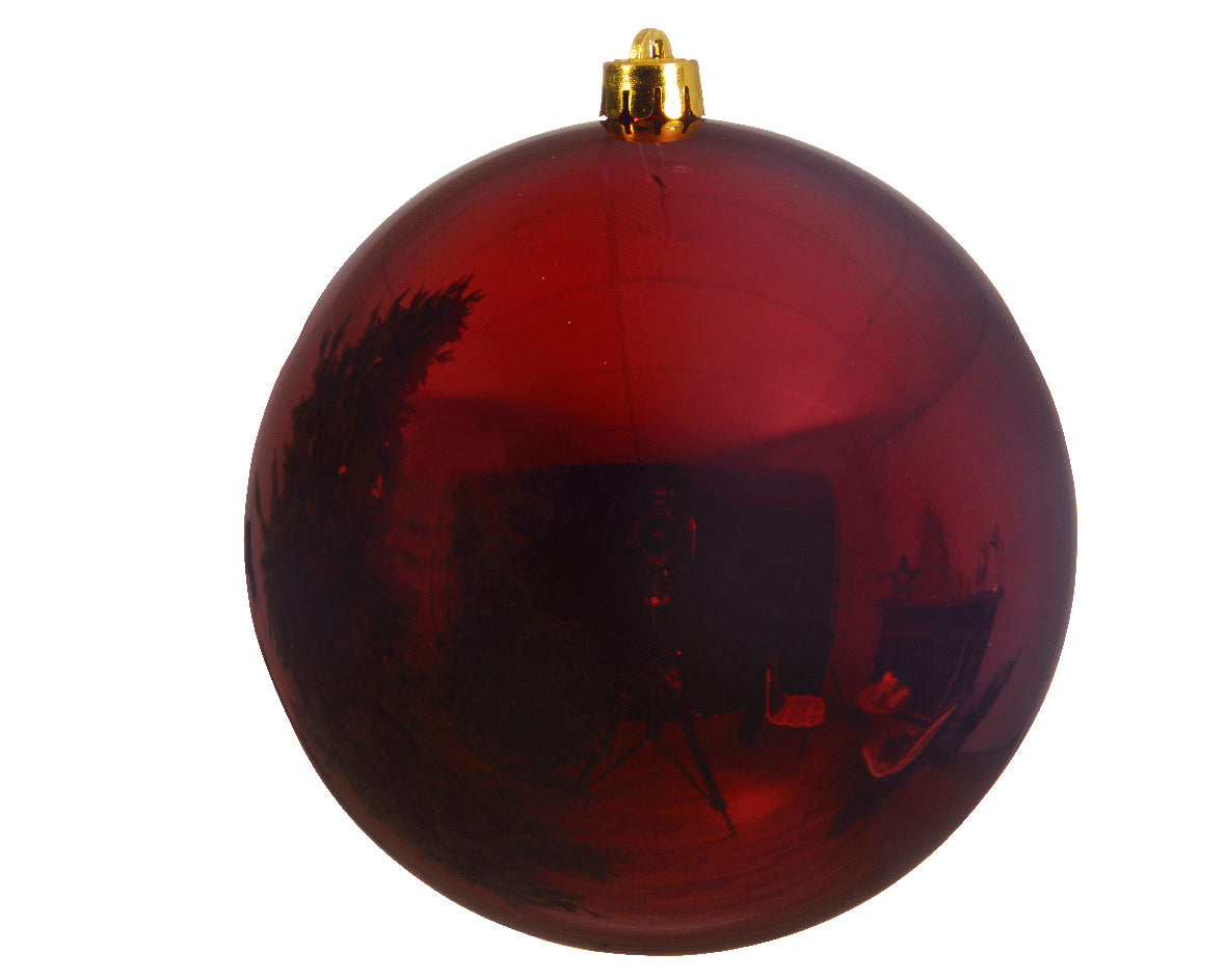 Oxblood Large Shatterproof Shiny Bauble - 25cm