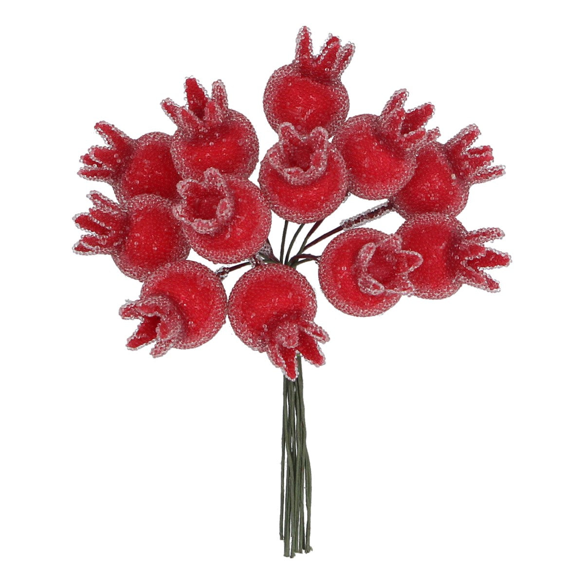 Gisela Graham - Frosted Red Rosehip Bunch - 12cm