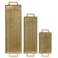 Aluminium Gold Deco Plate Trays - Set of 3