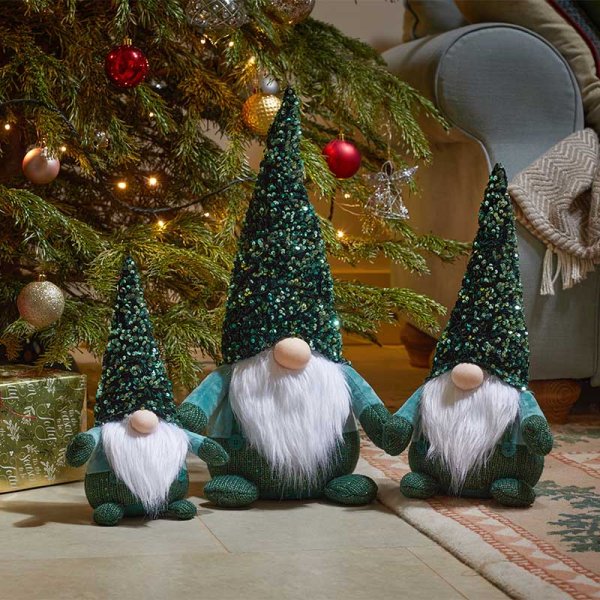 Three Kings Emerald Green GlamJonk Christmas Gonk - Large