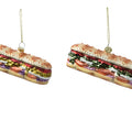 Glass Fast Food Long Sandwich Hanging Christmas Tree Bauble