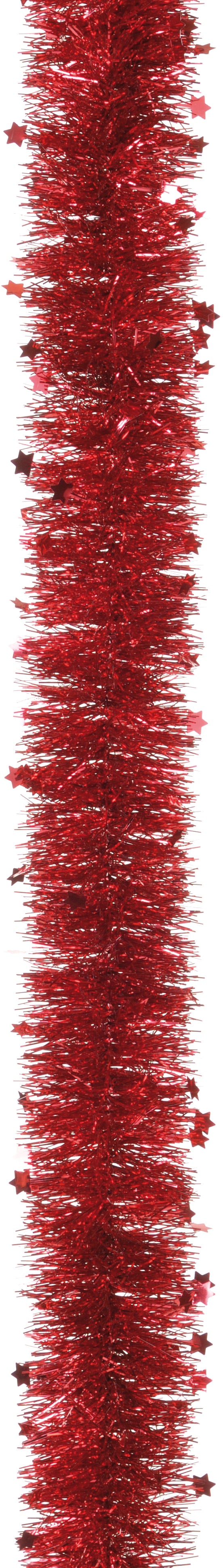 Red Die Cut Star Tinsel - 200cm
