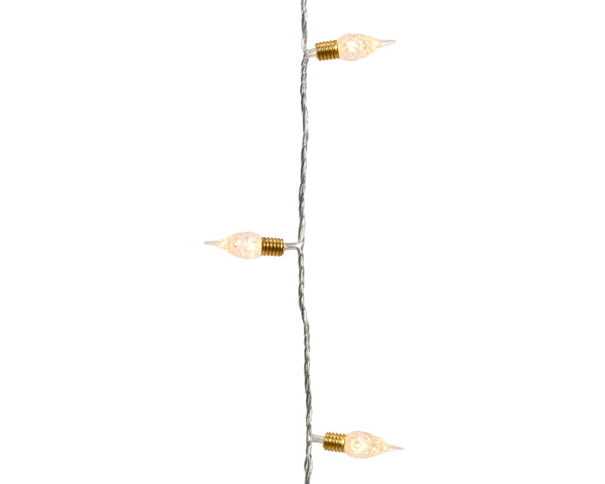 Lumineo Warm White LED Twinkle Vintage Lights with Transparent Cable - 17.9m 180 LEDs