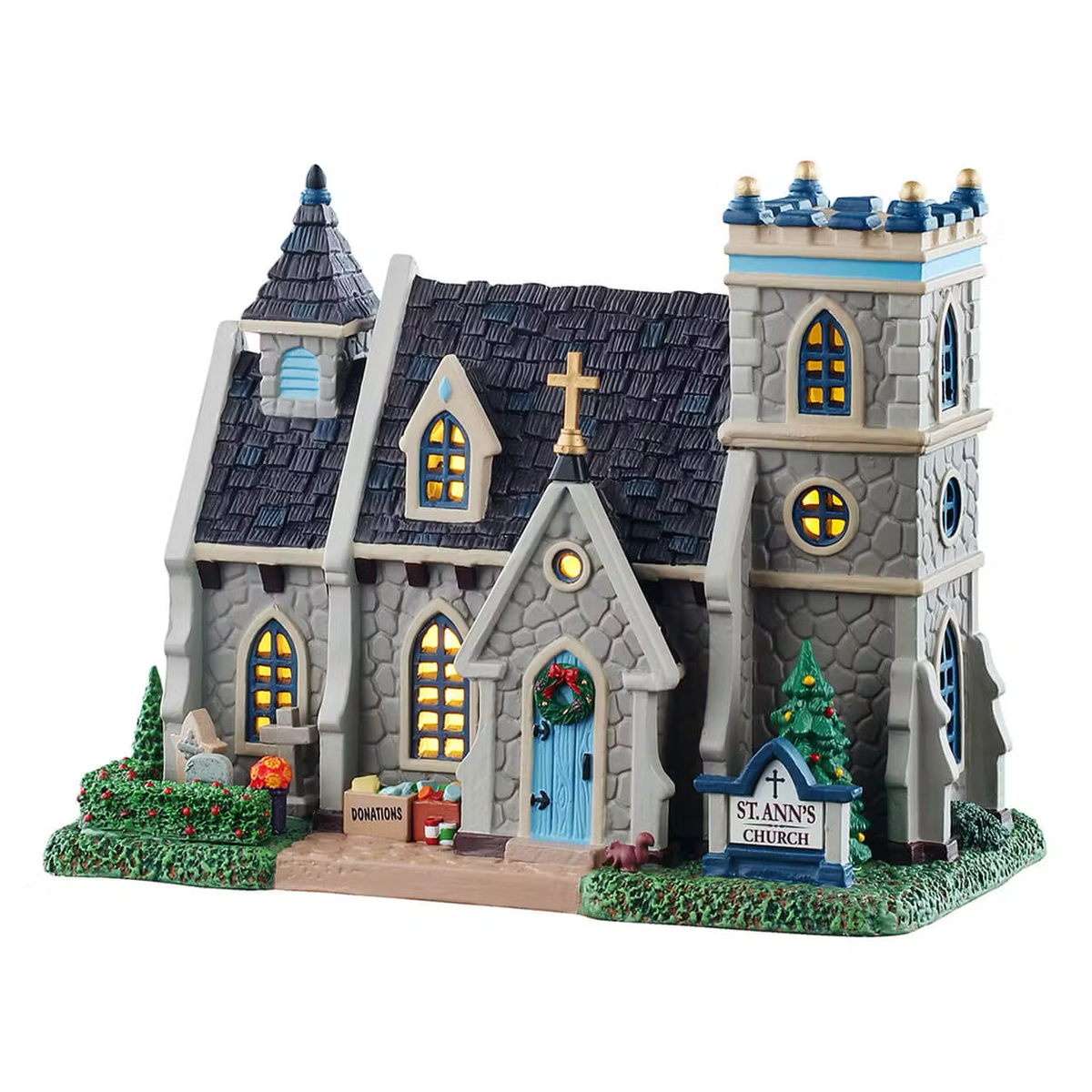 Lemax - St. Ann's Church Light Up Christmas Village Building