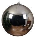 Silver Large Shatterproof Shiny Bauble - 14cm