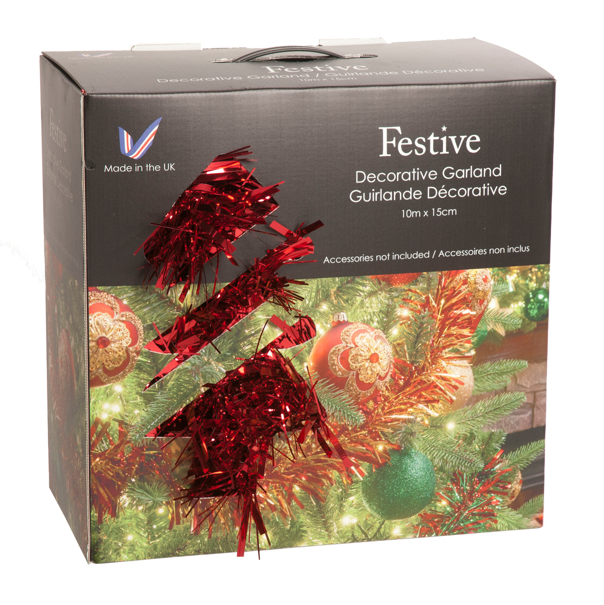 X-large Luxury Red Chunky Cut Tinsel - 1000cm