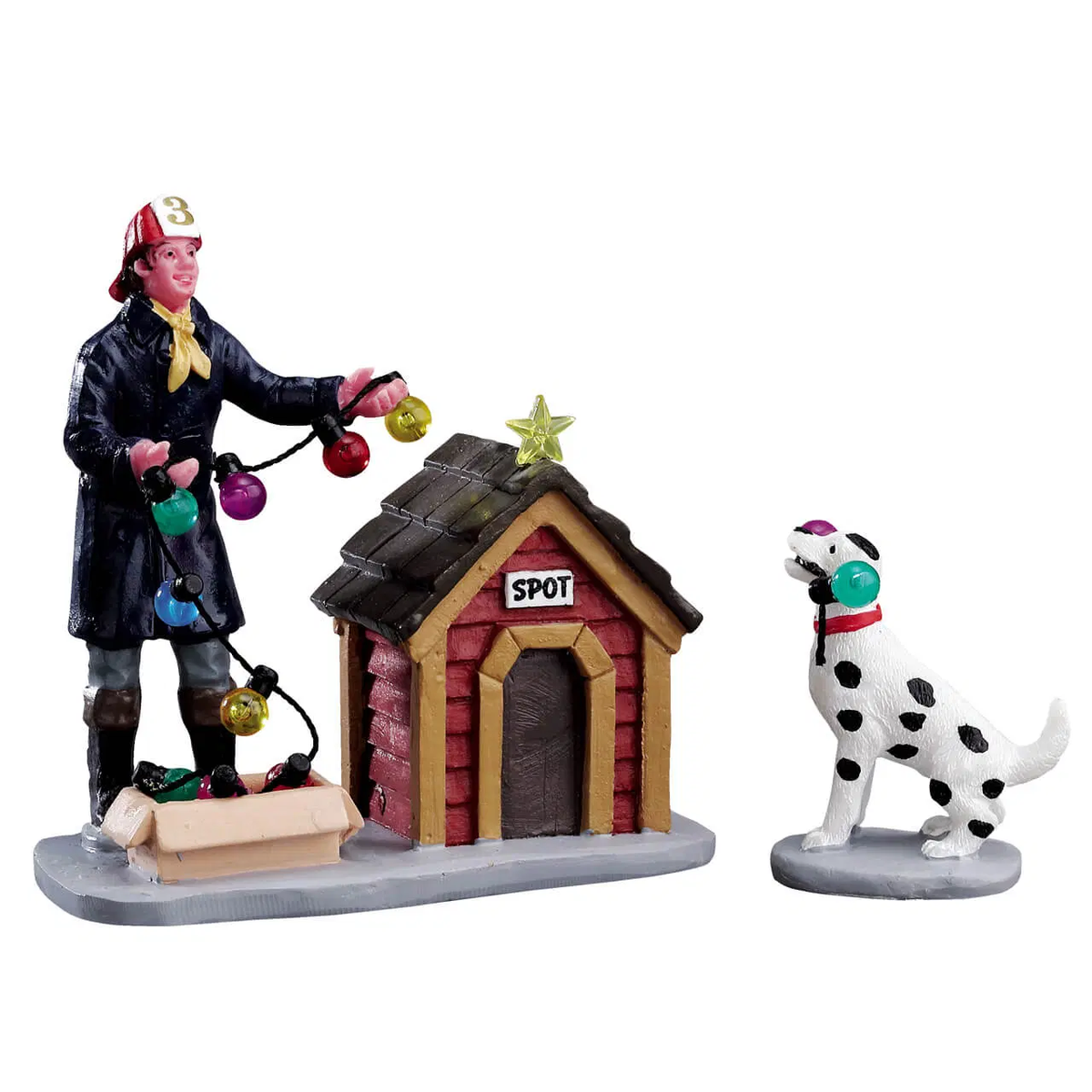 Lemax- Spot Helps Out Christmas Village Figurines - Set of 2