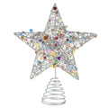 Silver Iron Sequin Spangle Star Tree Topper