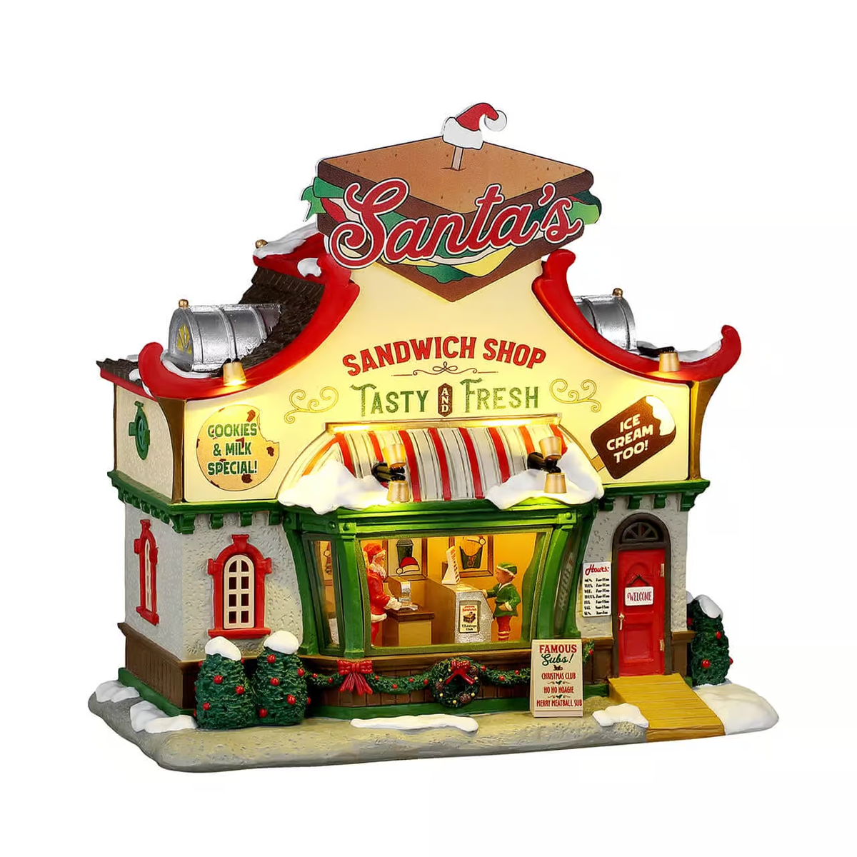 Lemax Santa’s Sandwich Shop – with Lights – 2026