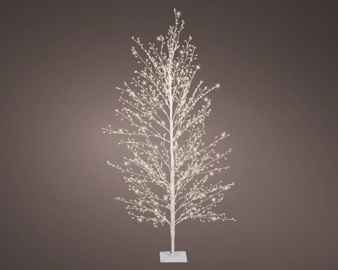 Outdoor White Twig Tree with Warm White Micro LEDs