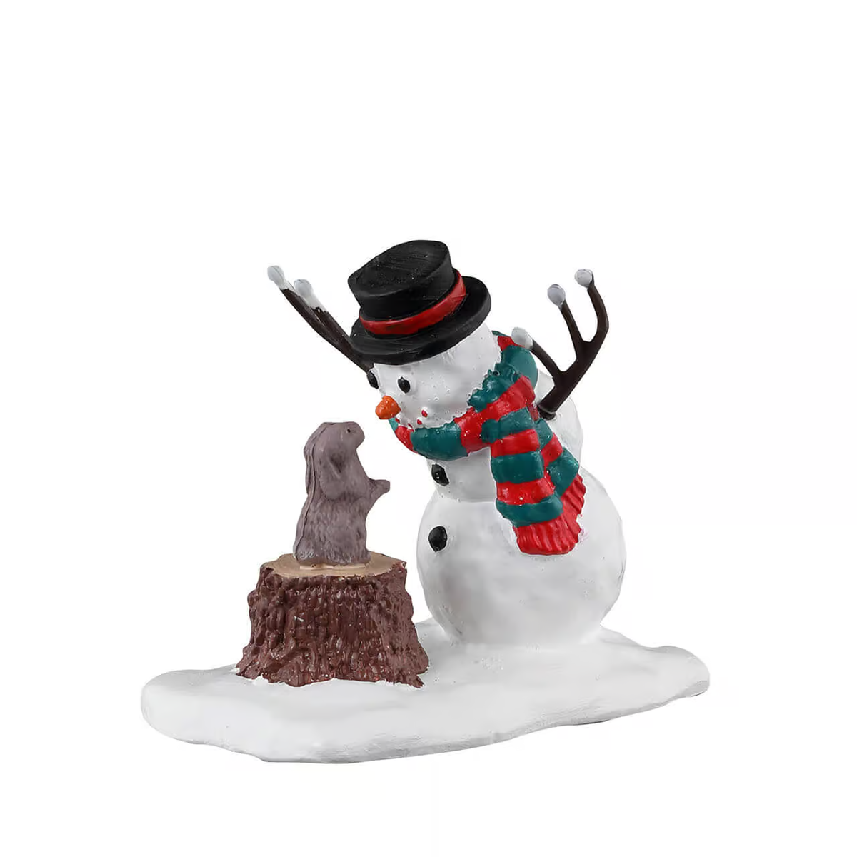 Lemax Bunny Makes A Friend with a Snowman Christmas Figurine