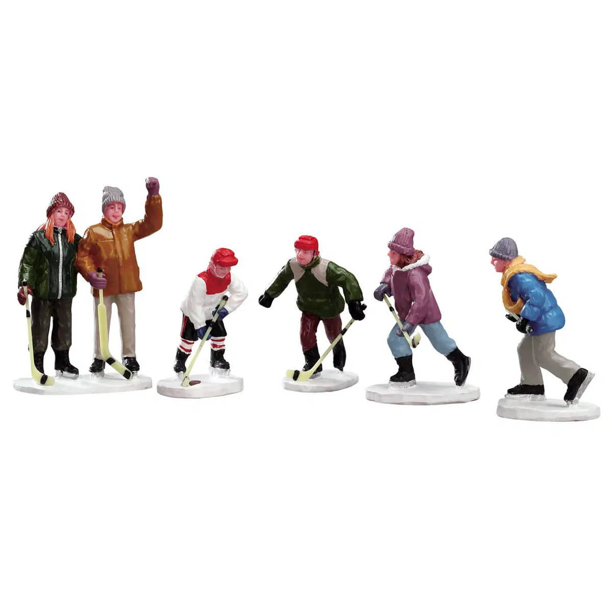 Lemax - The Home Team Ice Hockey Christmas Village Figurines - Set of 5