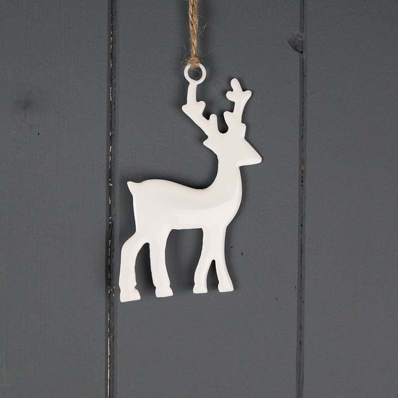 Hanging Enamelled Reindeer - 15.5cm