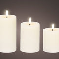 Special Offer Set of 3 LED Cream Wax Candles with Flame Effect