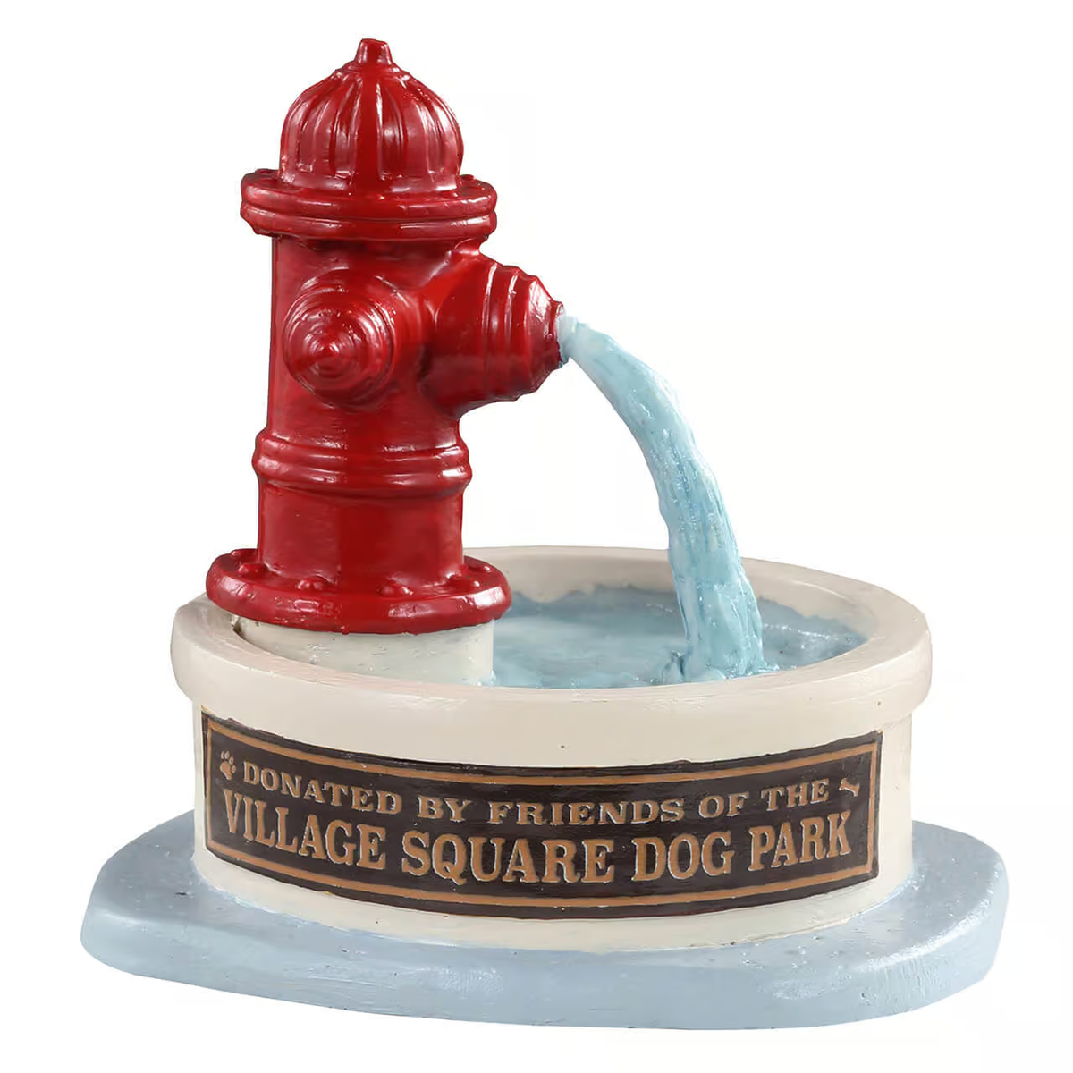 Lemax Dog Park Water Fountain Christmas Village Figurine