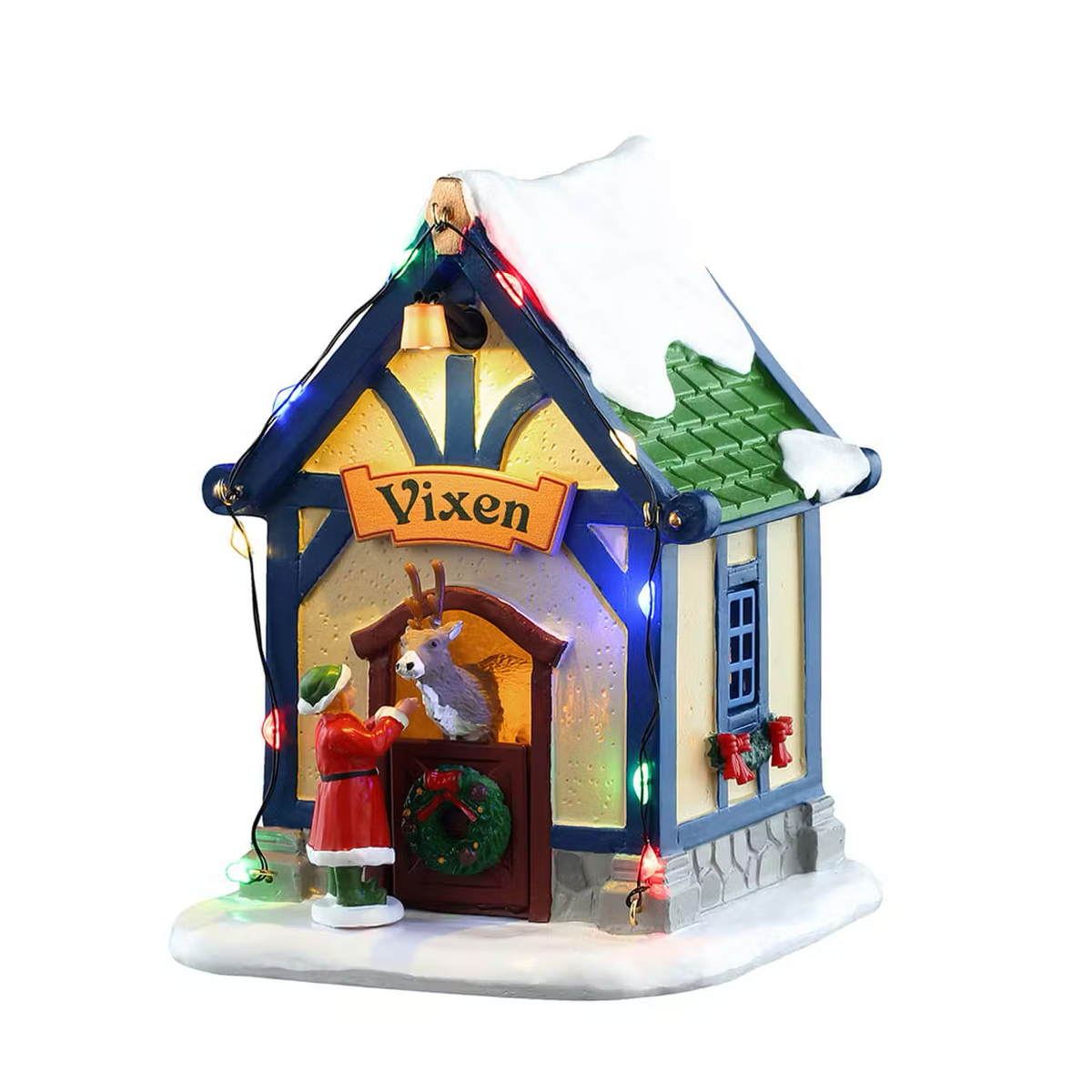 Lemax - Vixen's Den Reindeer House with Elf