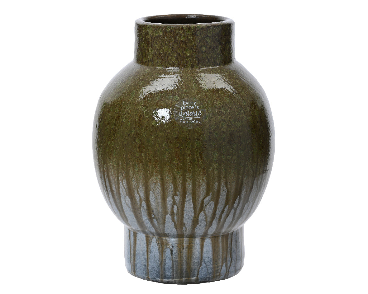 Green Terracotta Vase - 22x30cm