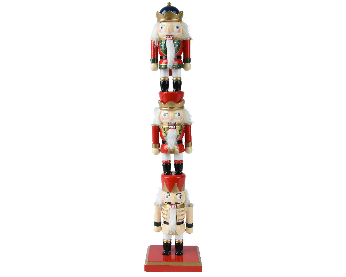 Traditional Wooden Nutcracker Stack - 51cm