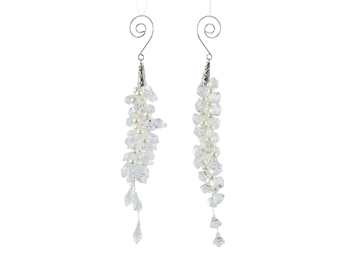 Pearl and Diamond Drop Hanger Bauble