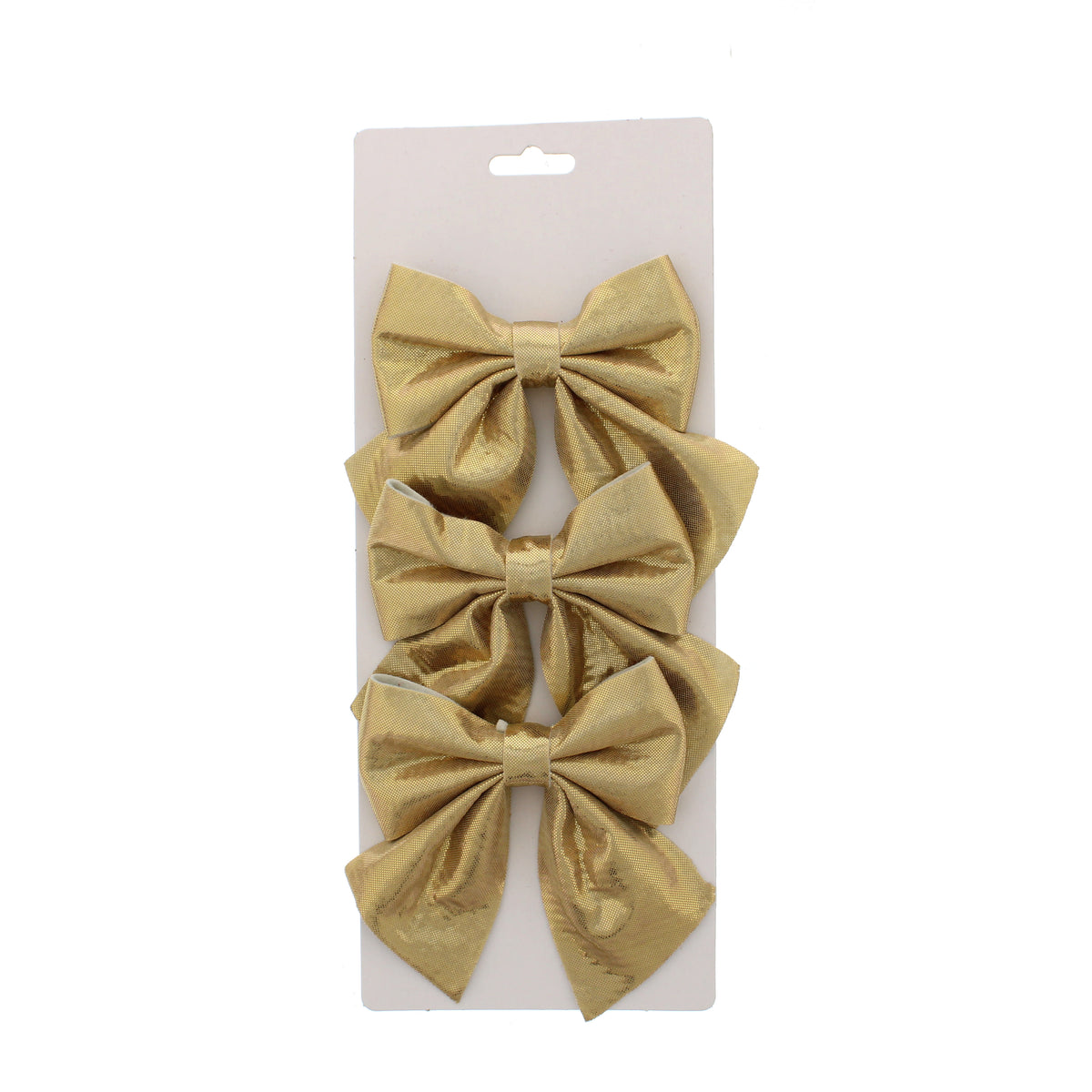 Set of 3 Gold Christmas Bows