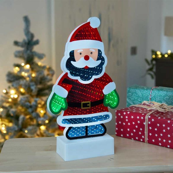 Santa Table Top Infinity Decoration - 28cm