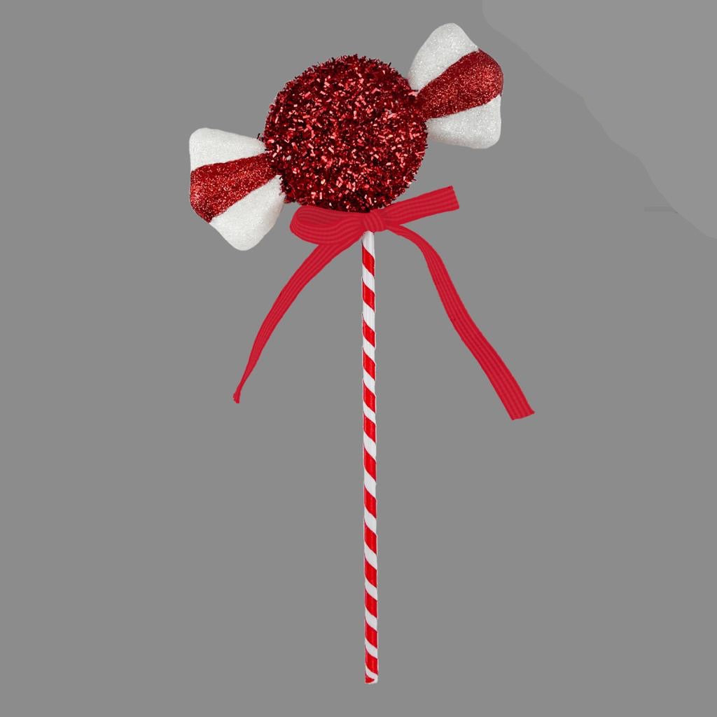 28cm Red & White Sweet Candy Cane Pick