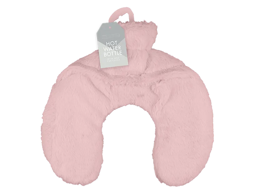 Faux Fur Neck Hot Water Bottle 1L