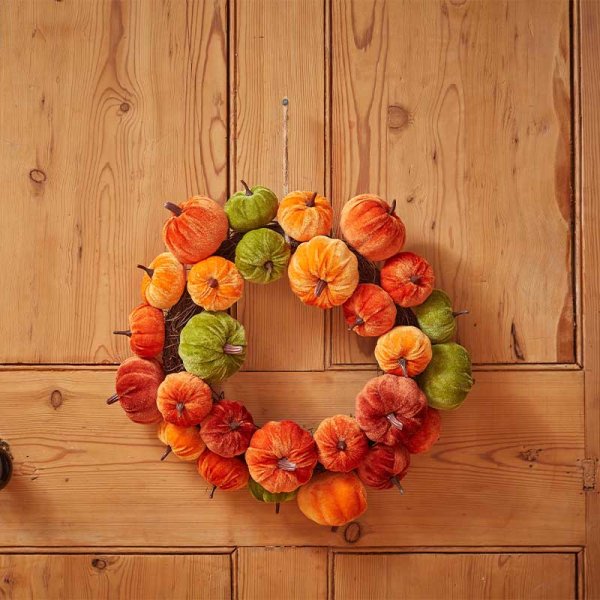 Autumn MiniKin Pumpkin Wreath - 40cm