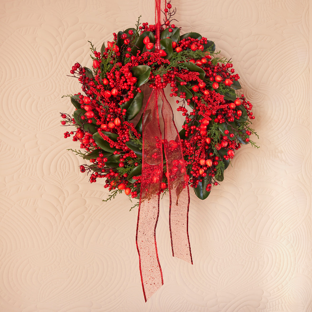 Big Wreath with Red Berries