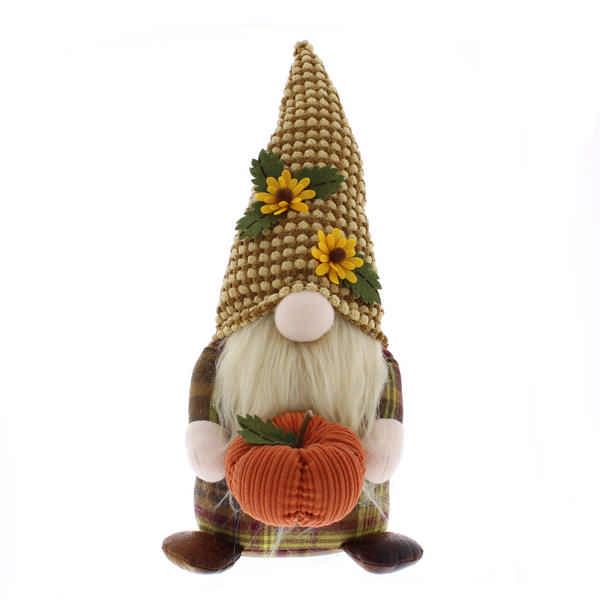 Autumn Gonk with Sunflower Hat & Pumpkin 40cm