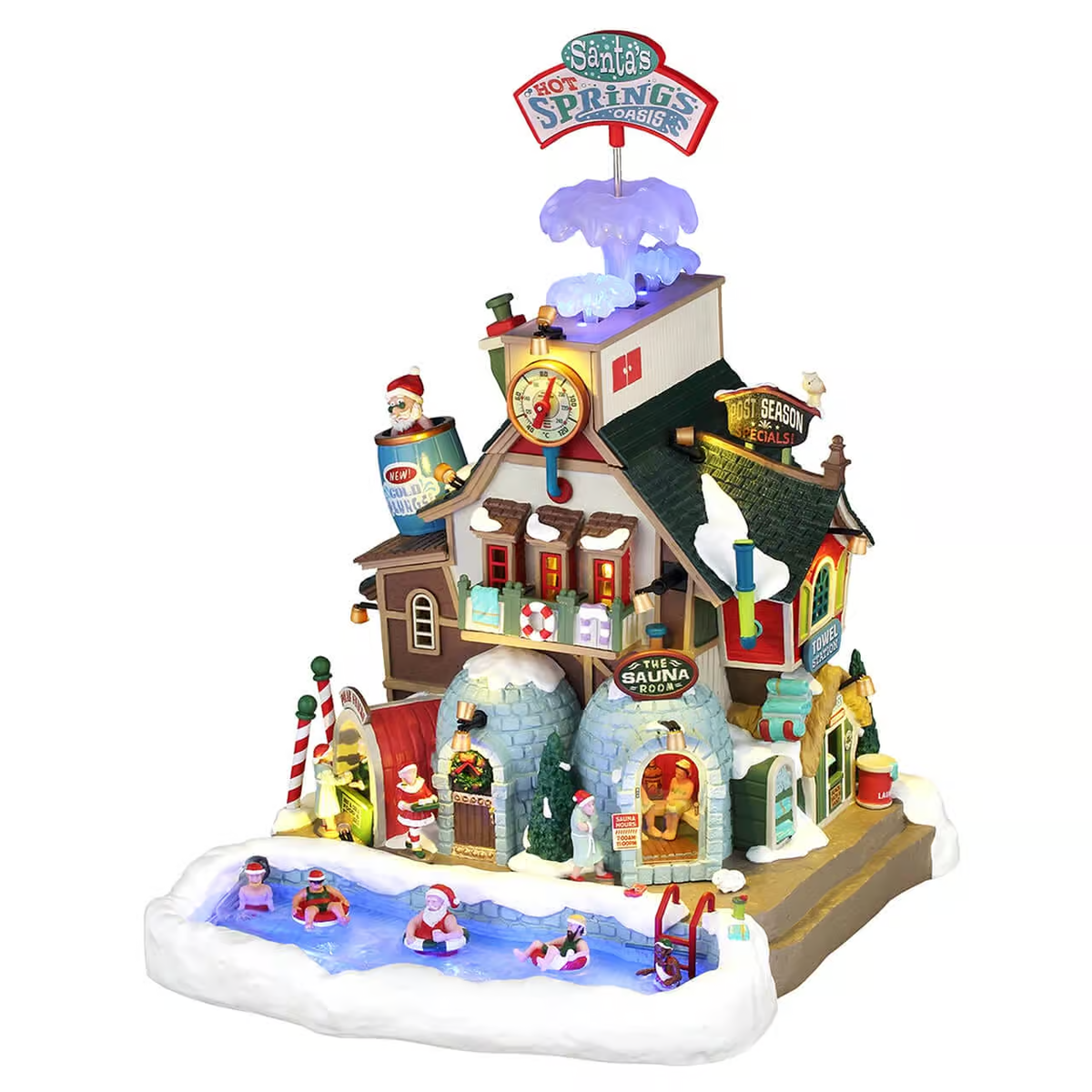 Lemax Santa's Hot Springs Oasis – with Lights, Sound & Motion – 2026