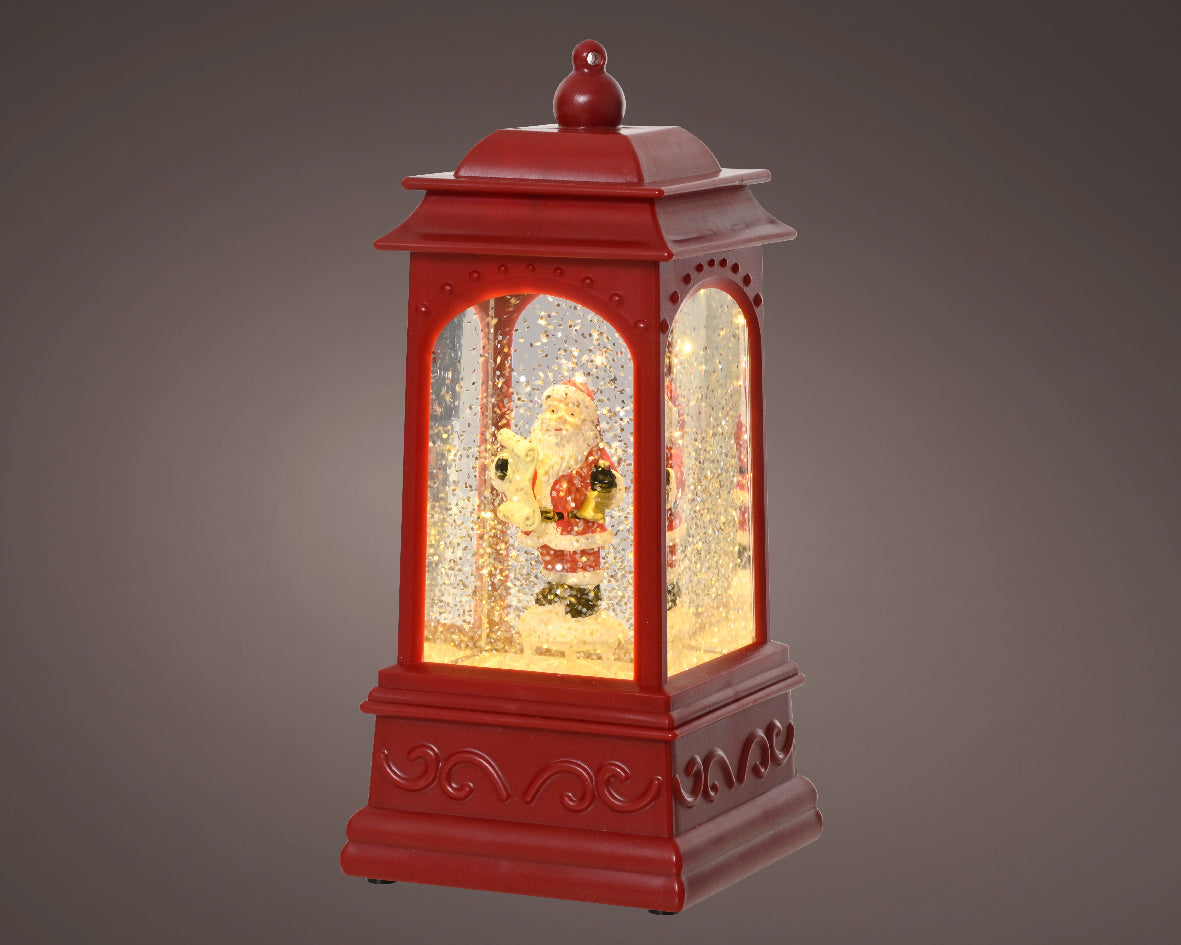 Light Up Santa Water Spinner Lantern