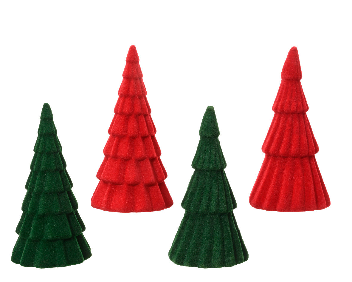 Foam Tree Flocked Ornament - only red 30.6cm