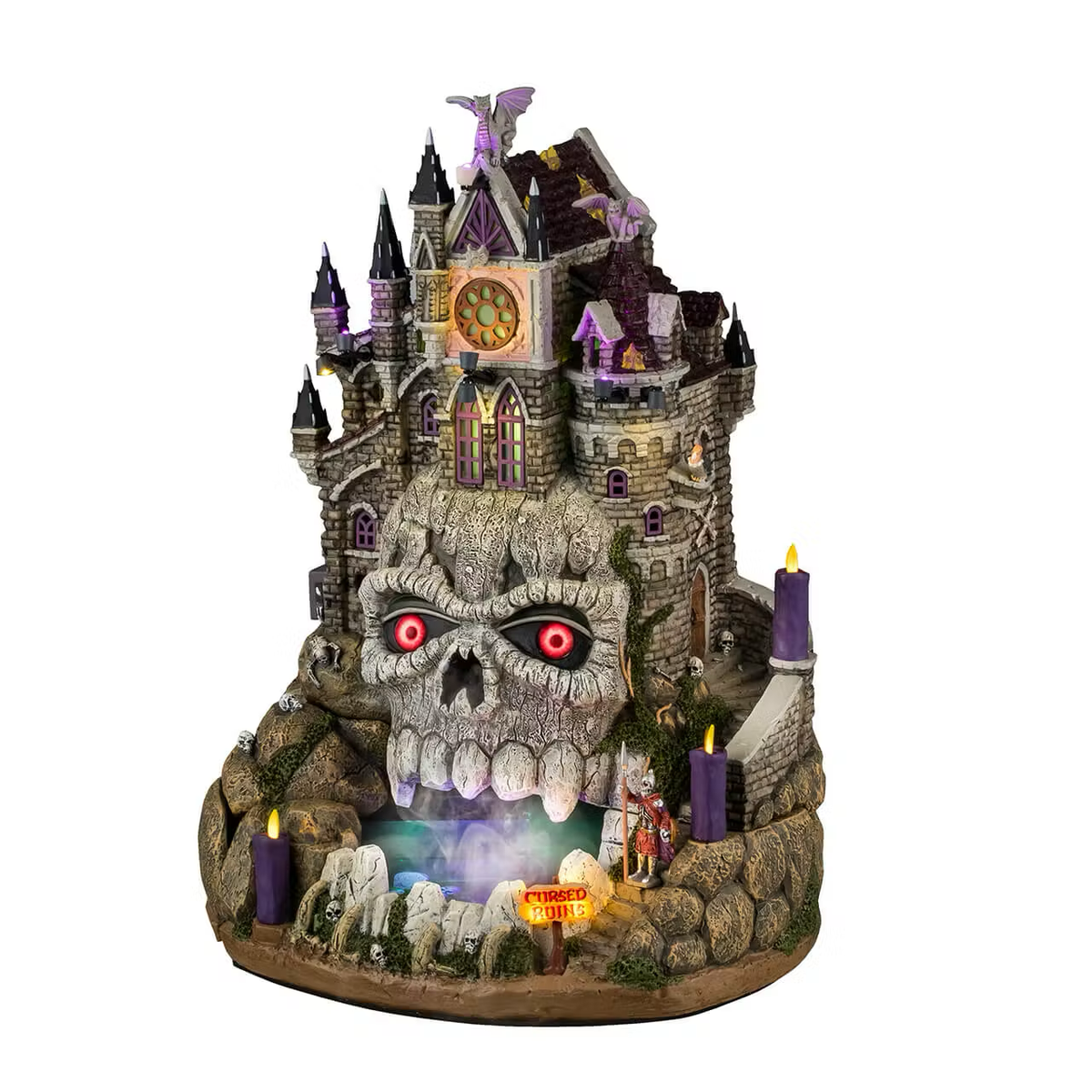 NEW Lemax Spooky Town - Cursed Ruins with Lights, Sound & Mist
