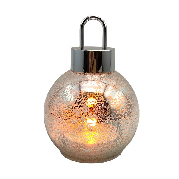 Light Up Antique Glass Bauble - 16cm