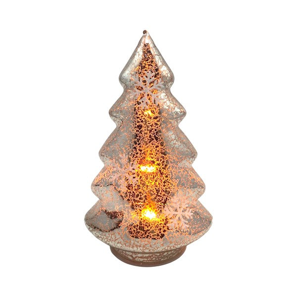 Light Up Antique Glass Tree - 19cm