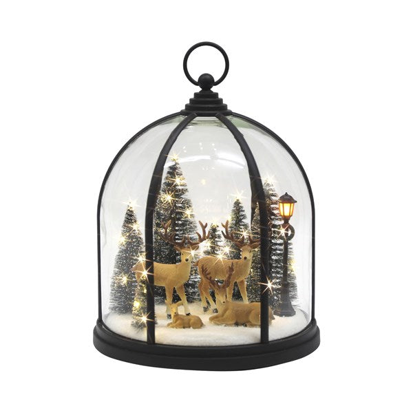 Light Up Reindeer Dome Lantern - 31cm