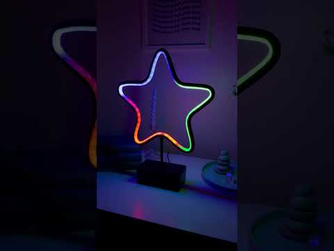 NOMA Digital Colour Changing Neon Black Metal Star with Remote Control