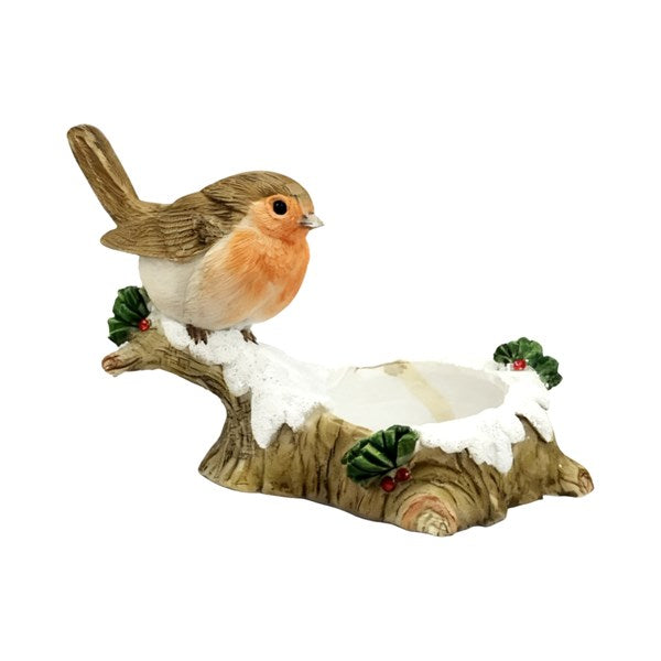 Christmas Robin Candleholder - 12cm