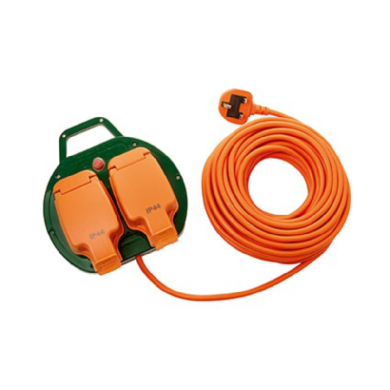 Premier 15m 2 Plug Led Outdoor Extension Cable IP44
