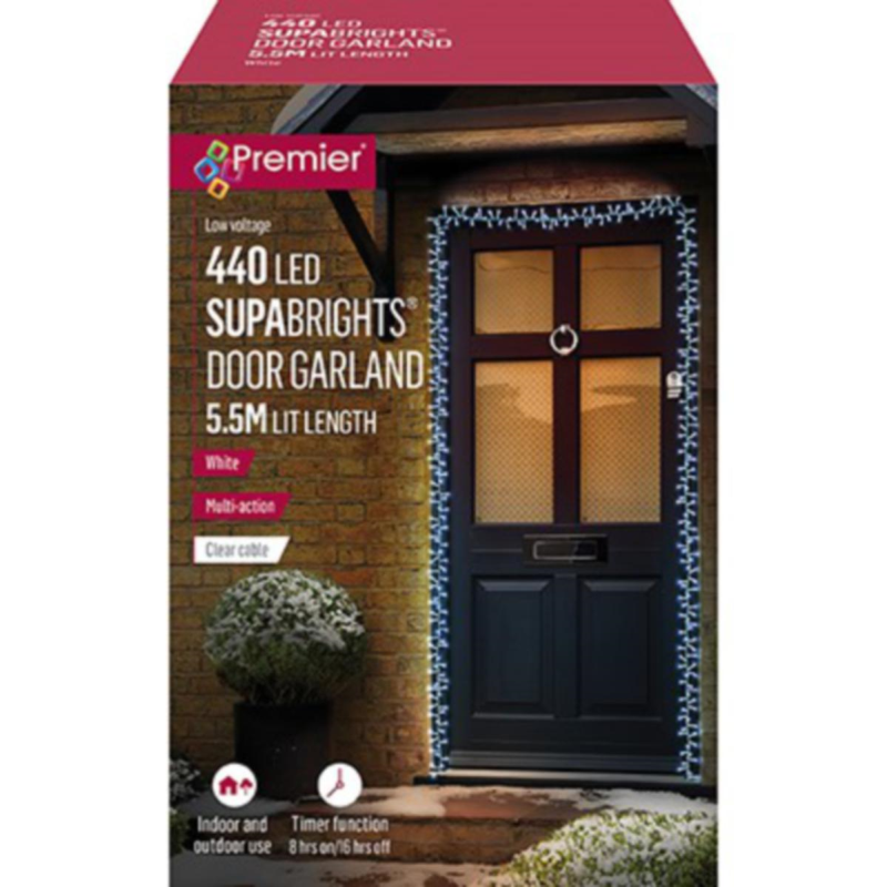 Premier Supabright Door Garland Cluster Lights 5.5m 440 LEDs