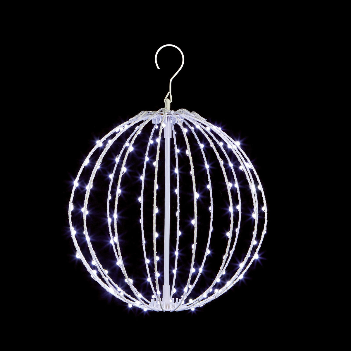Premier 30cm Cool White Spinning Effect Sphere Light with 160 LEDs ...