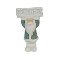 Santa holding Christmas Sign - 16cm
