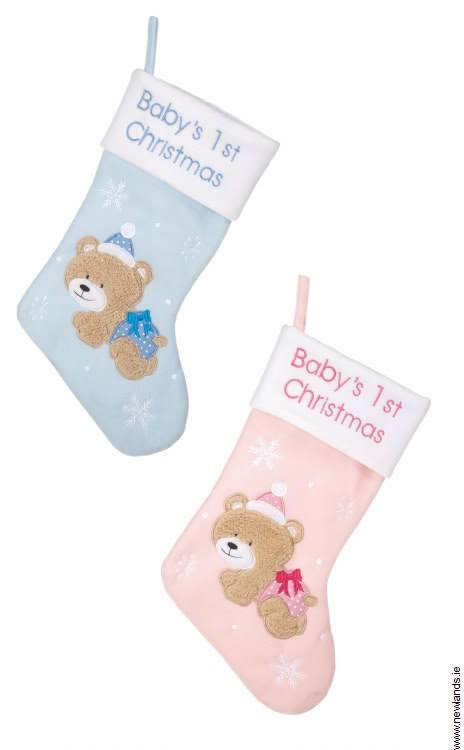 Baby's First Stocking with Teddy - 45cm